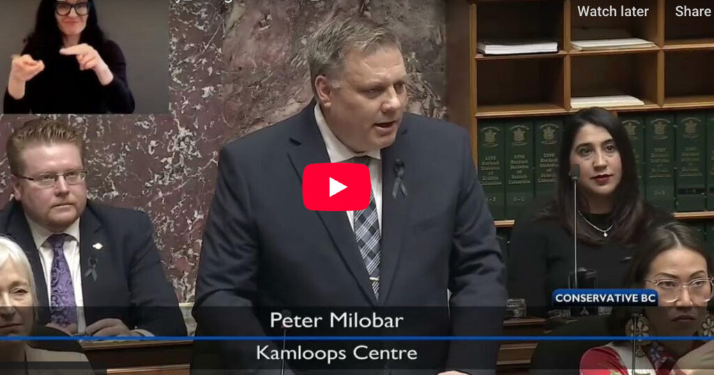 Peter Milobar debates the 2026 BCNDP budget in the BC Legislature